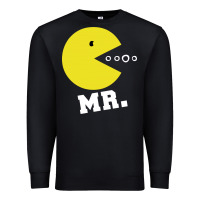 Black Mr Pacman Premium Sweatshirt - linhVisuals