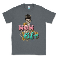 Charcoal Heather Mom life with skull Mother's Day Classic Tee - CowGirlArtShop