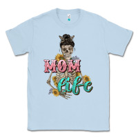 Dusty Blue Mom life with skull Mother's Day Classic Tee - CowGirlArtShop