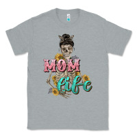 Heather Grey Mom life with skull Mother's Day Classic Tee - CowGirlArtShop