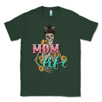 Sports Green Mom life with skull Mother's Day Classic Tee - CowGirlArtShop