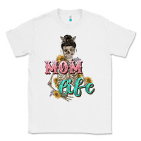 White Mom life with skull Mother's Day Classic Tee - CowGirlArtShop