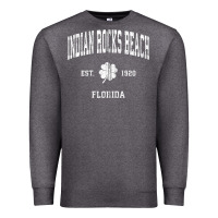 Charcoal Heather indian rocks beach florida vintage shamrock sports zip hoodie Premium Sweatshirt - linhVisuals