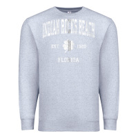 Heather Grey indian rocks beach florida vintage shamrock sports zip hoodie Premium Sweatshirt - linhVisuals