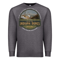 Charcoal Heather indiana dunes national park lake michigan beach trails t shirt Premium Sweatshirt - linhVisuals