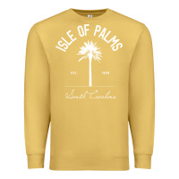 Antique Gold isle of palms sc palm tree isle of palms beach gift pullover hoodie Premium Sweatshirt - linhVisuals
