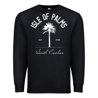 Black isle of palms sc palm tree isle of palms beach gift pullover hoodie Premium Sweatshirt - linhVisuals