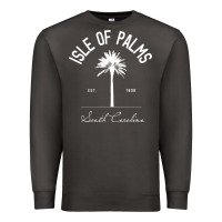 Smoke isle of palms sc palm tree isle of palms beach gift pullover hoodie Premium Sweatshirt - linhVisuals