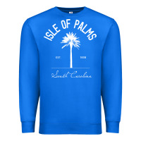 True Royal isle of palms sc palm tree isle of palms beach gift pullover hoodie Premium Sweatshirt - linhVisuals