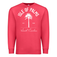 Cardinal isle of palms sc palm tree isle of palms beach gift pullover hoodie Premium Sweatshirt - linhVisuals