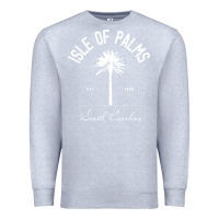Heather Grey isle of palms sc palm tree isle of palms beach gift pullover hoodie Premium Sweatshirt - linhVisuals