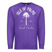 Purple isle of palms sc palm tree isle of palms beach gift pullover hoodie Premium Sweatshirt - linhVisuals