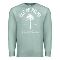 Seafoam isle of palms sc palm tree isle of palms beach gift pullover hoodie Premium Sweatshirt - linhVisuals