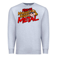 Heather Grey MONDAY NIGHT METAL Premium Sweatshirt - linhVisuals