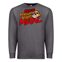 Charcoal Heather MONDAY NIGHT METAL Premium Sweatshirt - linhVisuals