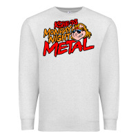 Oatmeal Heather MONDAY NIGHT METAL Premium Sweatshirt - linhVisuals