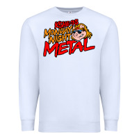 White MONDAY NIGHT METAL Premium Sweatshirt - linhVisuals