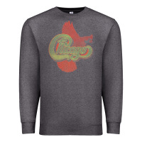 Charcoal Heather VINTAGE CHICAGO Premium Sweatshirt - linhVisuals