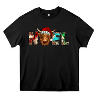 Black noel long haired shaggy cow Heavy Core Tee - Jasminsmagicworld