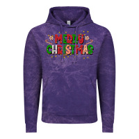 Cloud Purple festive merry christmas greeting Vintage Hoodie - CowhideDigitalArt