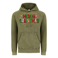 Vintage Olive festive merry christmas greeting Vintage Hoodie - CowhideDigitalArt