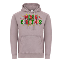 Vintage Zinc festive merry christmas greeting Vintage Hoodie - CowhideDigitalArt