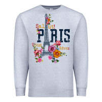 Heather Grey PARIS Premium Sweatshirt - linhVisuals