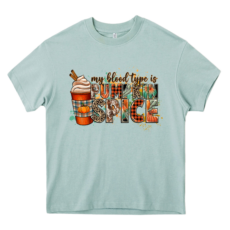 My Blood Type Is Pumpkin Spice Heavy Core Tee by CowGirlArtShop | Teevron