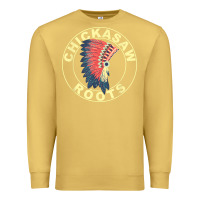 Antique Gold chickasaw roots headdress native american chickasaw nation Premium Sweatshirt - linhVisuals