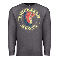 Charcoal Heather chickasaw roots headdress native american chickasaw nation Premium Sweatshirt - linhVisuals