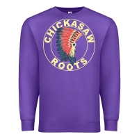 Purple chickasaw roots headdress native american chickasaw nation Premium Sweatshirt - linhVisuals