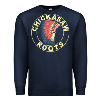 Navy chickasaw roots headdress native american chickasaw nation Premium Sweatshirt - linhVisuals