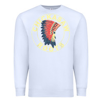 White chickasaw roots headdress native american chickasaw nation Premium Sweatshirt - linhVisuals
