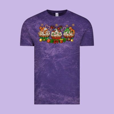 Christmas Cupcake With Gingerbreads Bbs Vintage Tee Designed By Bundleandbundleshop