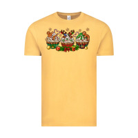 Vintage Mustard christmas cupcake with gingerbreads bbs Vintage Tee - BundleAndBundleShop