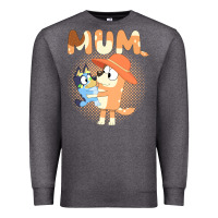 Charcoal Heather Bluey Mum Premium Sweatshirt - linhVisuals
