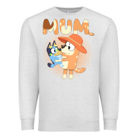 Oatmeal Heather Bluey Mum Premium Sweatshirt - linhVisuals