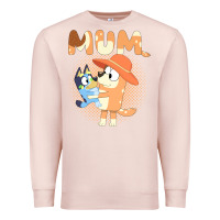 Pale Pink Bluey Mum Premium Sweatshirt - linhVisuals