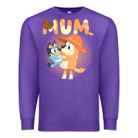 Purple Bluey Mum Premium Sweatshirt - linhVisuals
