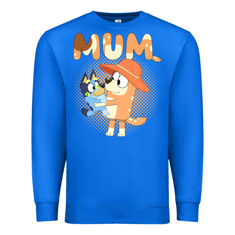 Bluey Mum Premium Sweatshirt by linhVisuals | Teevron