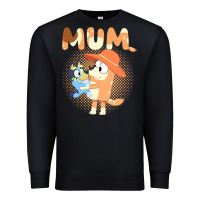 Black Bluey Mum Premium Sweatshirt - linhVisuals