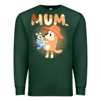 Sports Green Bluey Mum Premium Sweatshirt - linhVisuals