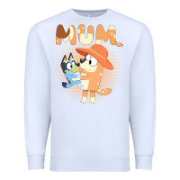 White Bluey Mum Premium Sweatshirt - linhVisuals