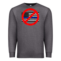 Charcoal Heather anti police state tee Premium Sweatshirt - linhVisuals