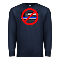 Navy anti police state tee Premium Sweatshirt - linhVisuals