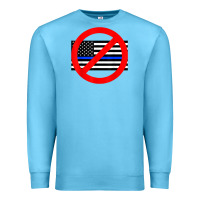 Ocean Blue anti police state tee Premium Sweatshirt - linhVisuals