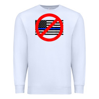 White anti police state tee Premium Sweatshirt - linhVisuals
