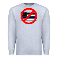 Heather Grey anti police state tee Premium Sweatshirt - linhVisuals