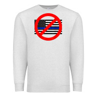 Oatmeal Heather anti police state tee Premium Sweatshirt - linhVisuals