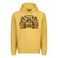 Antique Gold sunflower sports rainbow Premium Hoodie - RacoonDesign
